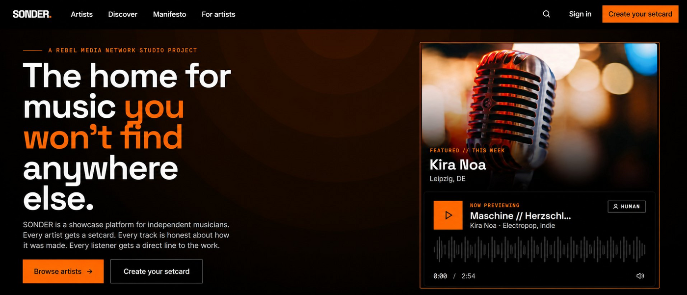 Sonder — Anteprima mockup